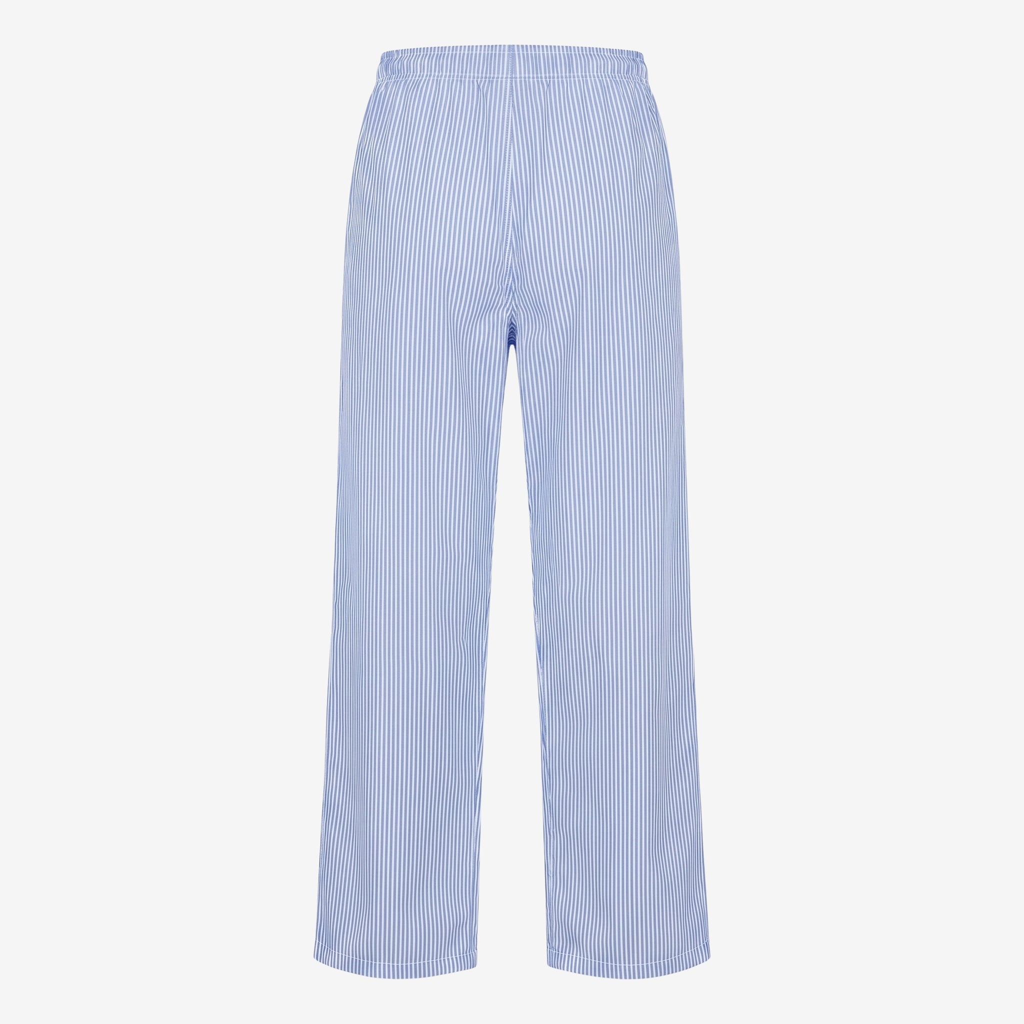 Blue and White Striped Pants Men XL / Striped